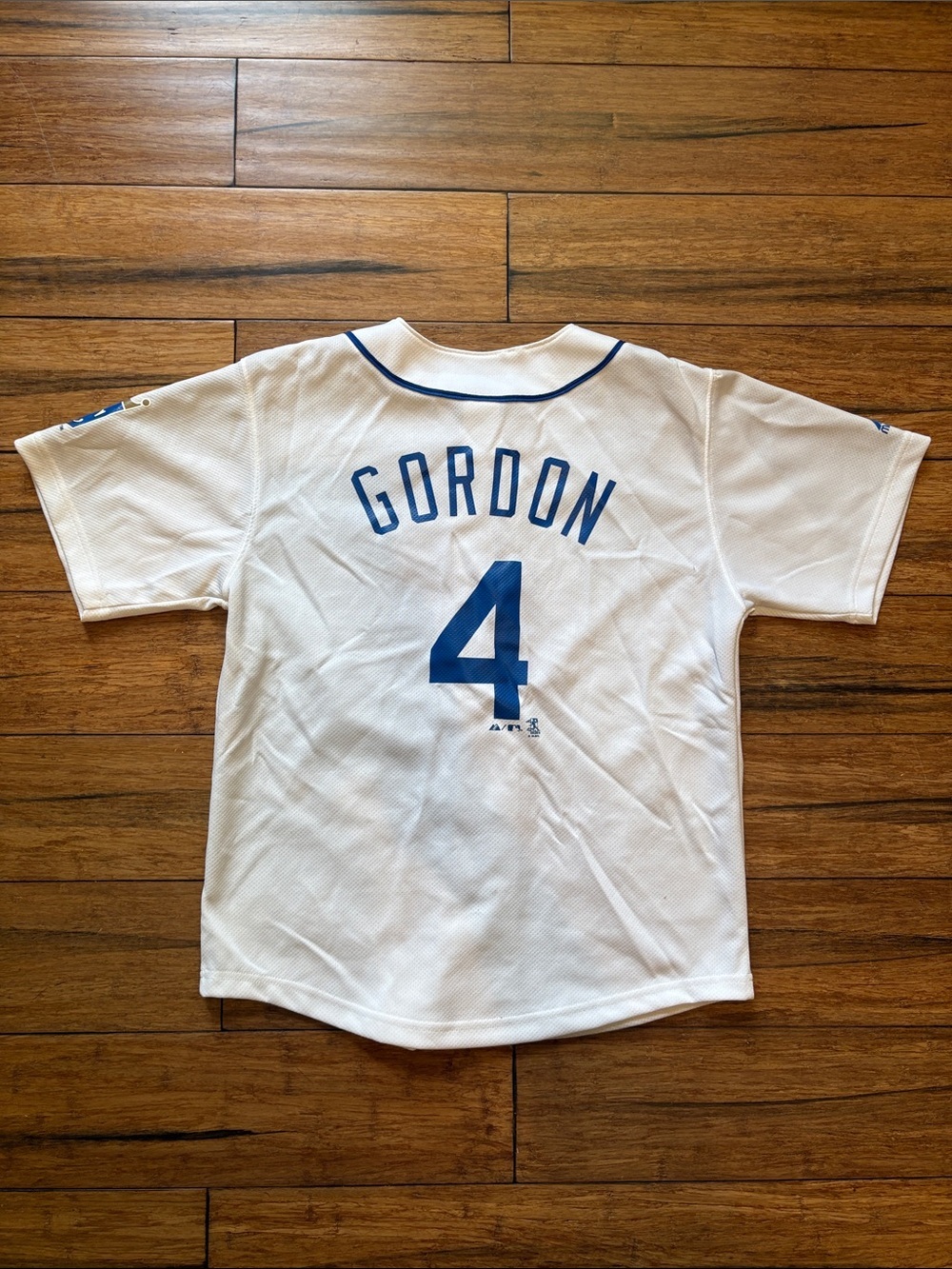 Majestic Youth Kid #4 Alex Gordon Kansas City Royals Baseball Jersey Sz 10/12 - Picture 8 of 9
